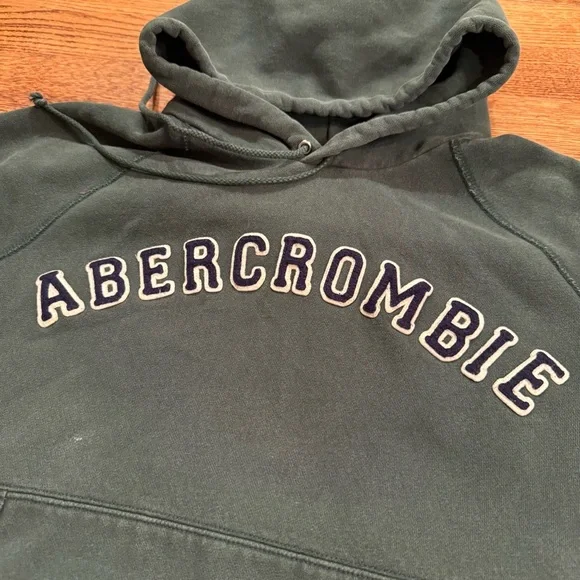 Abercrombie & Fitch Green Hoodie, Y2K Sweatshirt - Picture 2 of 7